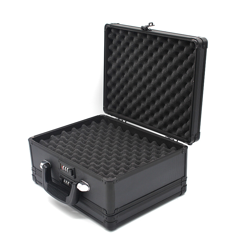 Estojo de alumínio de dupla face para pistola com 2 travas de combinação