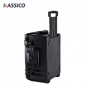 Caixas de armazenamento de plástico à prova d'água com carrinho