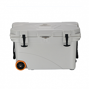 Caixa térmica rotomoldada de 42 litros com rodas e isolamento térmico