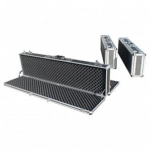 Estojo de alumínio para rifle de caça de 47 polegadas com dupla face para armazenamento de 2 armas