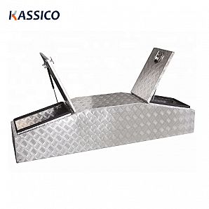 Caixa de ferramentas de caminhão em forma de asa de gaivota de alumínio