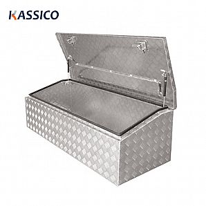 Caixa de ferramentas para caçamba de caminhão de perfil baixo em alumínio de 1.5 mm