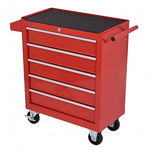 Armário de trabalho móvel resistente com 5 gavetas