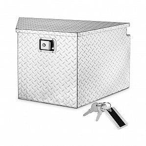 Caixa de ferramentas de alumínio para reboque de 32 pés, organizador de armazenamento de reboque