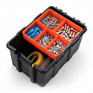 Estojo de plástico multifuncional com compartimento