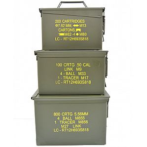 Caixa de munição de metal Lata de munição