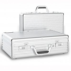 Caixa de armazenamento de lentes de câmera de alumínio, pasta com trava de senha