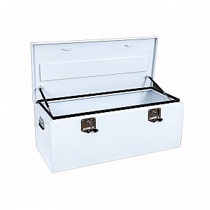 Caixa de ferramentas para caminhão de armazenamento de metal branco