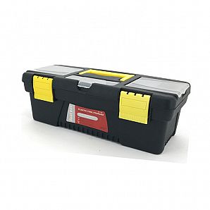 Caixa de ferramentas de plástico 12\\\' com organizador e bandeja