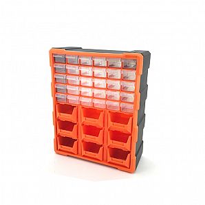 Estojo de plástico para armazenamento com 39 gavetas