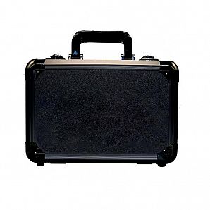 Estojo de transporte pequeno de alumínio preto