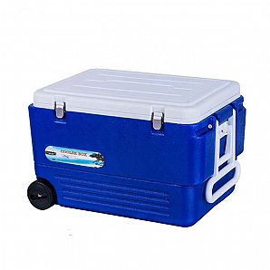 Caixa térmica grande de plástico de 80L com rodas
