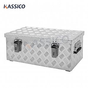 Caixa de ferramentas de alumínio 37L para RV, reboque, carro, organizador de ferramentas de picape