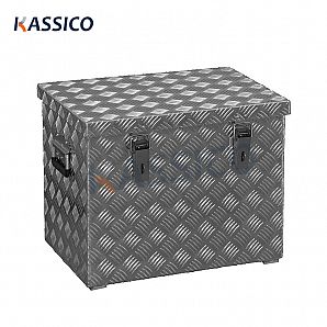 Caixa de armazenamento de ferramentas de alumínio de 70L para caminhão, reboque, picape, trailer